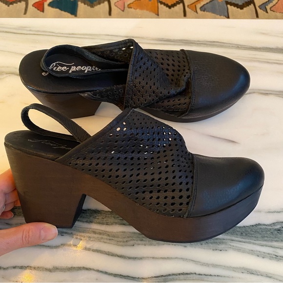 💯🆕 Free People Logan Wood Platform Clog - Picture 5 of 6